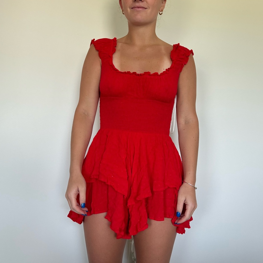 PRINCESS POLLY red romper